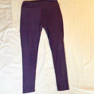 LuLaRoe Purple and Pink Geometric Leggings